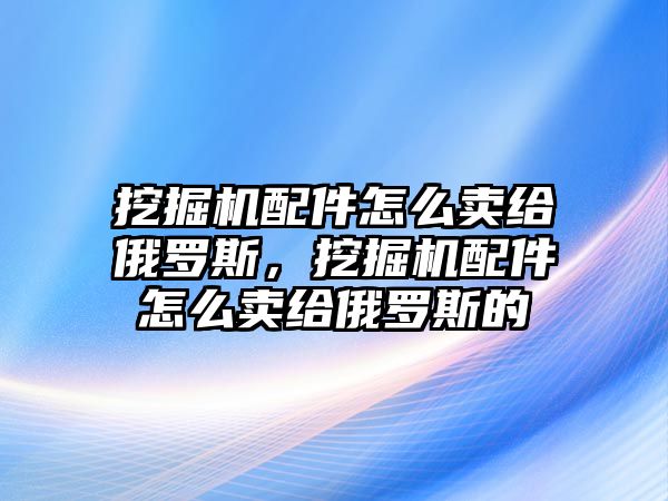 挖掘機配件怎么賣給俄羅斯，挖掘機配件怎么賣給俄羅斯的