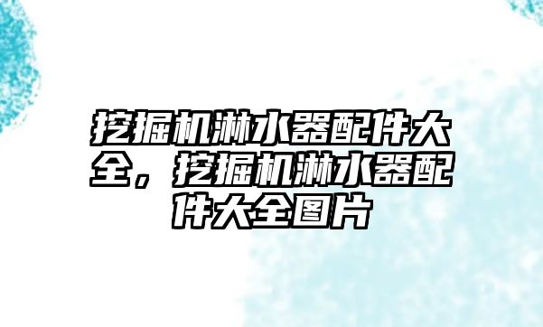 挖掘機淋水器配件大全，挖掘機淋水器配件大全圖片