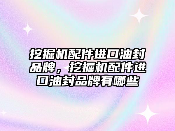 挖掘機配件進口油封品牌，挖掘機配件進口油封品牌有哪些