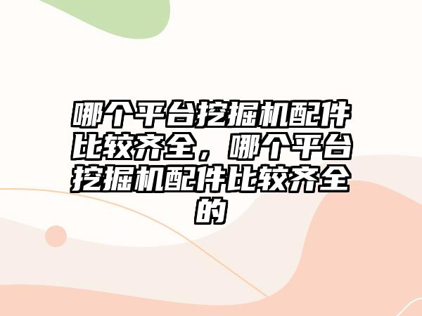 哪個平臺挖掘機配件比較齊全，哪個平臺挖掘機配件比較齊全的