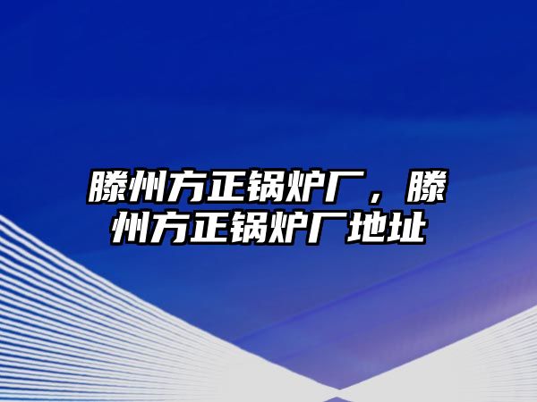 滕州方正鍋爐廠，滕州方正鍋爐廠地址