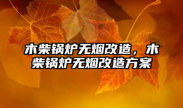 木柴鍋爐無煙改造，木柴鍋爐無煙改造方案