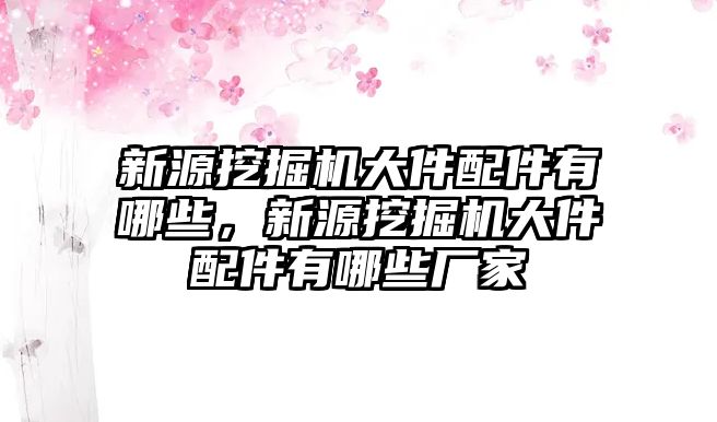 新源挖掘機(jī)大件配件有哪些，新源挖掘機(jī)大件配件有哪些廠家