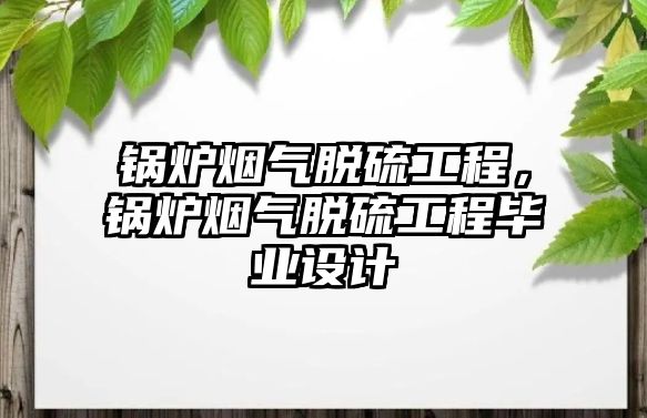 鍋爐煙氣脫硫工程，鍋爐煙氣脫硫工程畢業設計