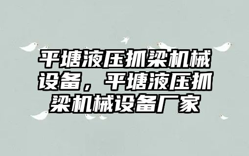 平塘液壓抓梁機械設備，平塘液壓抓梁機械設備廠家