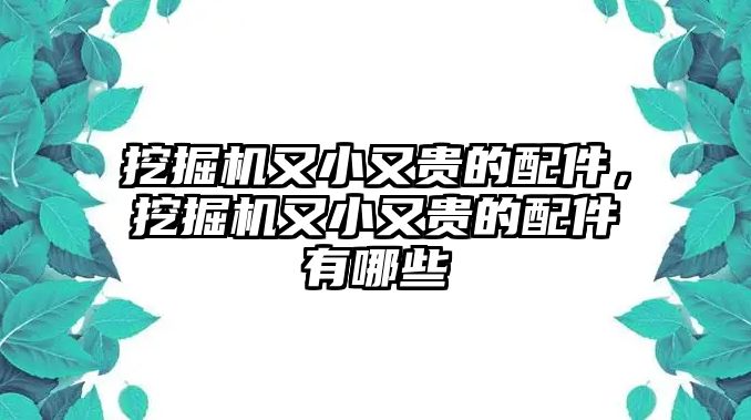 挖掘機又小又貴的配件，挖掘機又小又貴的配件有哪些