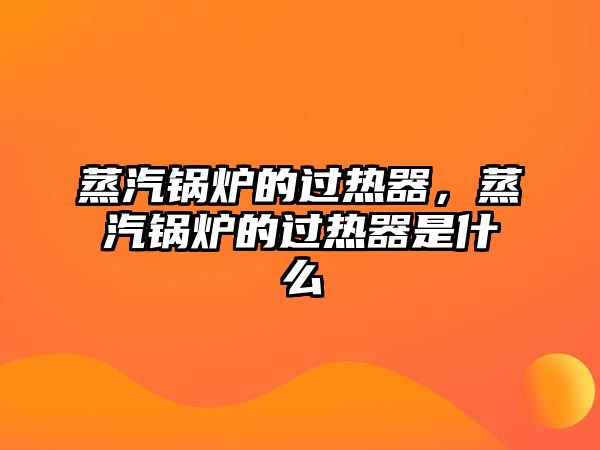 蒸汽鍋爐的過熱器，蒸汽鍋爐的過熱器是什么