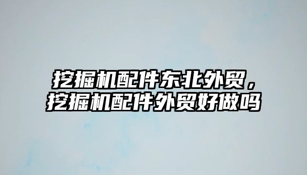 挖掘機配件東北外貿(mào)，挖掘機配件外貿(mào)好做嗎