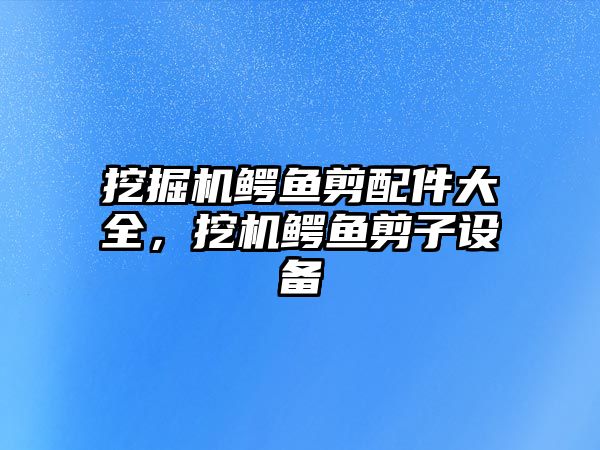 挖掘機鱷魚剪配件大全，挖機鱷魚剪子設備