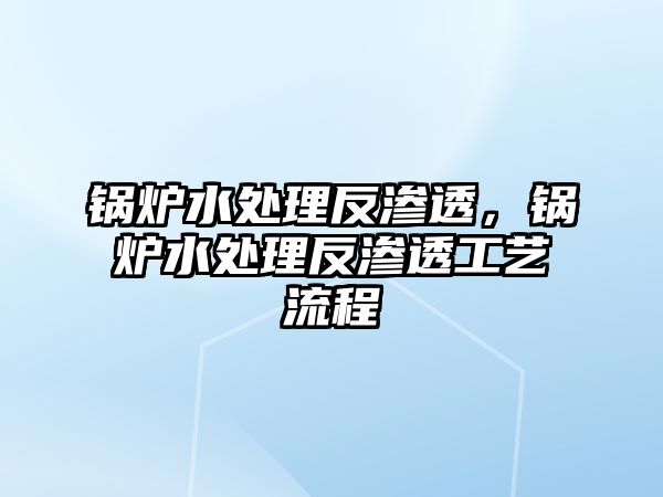 鍋爐水處理反滲透，鍋爐水處理反滲透工藝流程