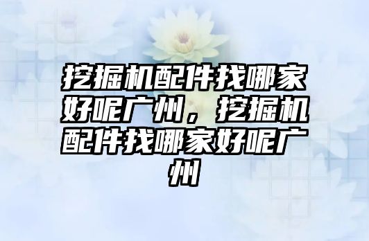 挖掘機配件找哪家好呢廣州，挖掘機配件找哪家好呢廣州