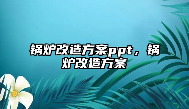 鍋爐改造方案ppt，鍋爐改造方案