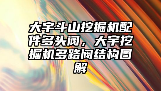 大宇斗山挖掘機配件多頭閥，大宇挖掘機多路閥結構圖解