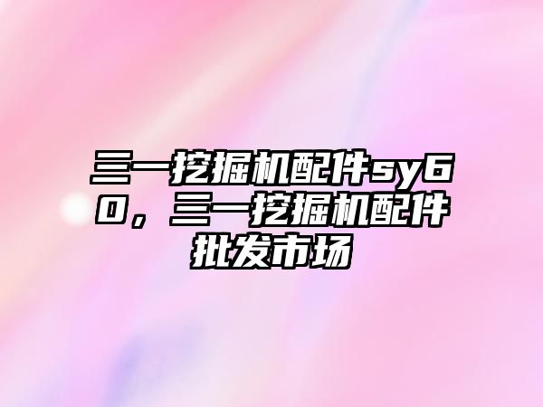 三一挖掘機配件sy60，三一挖掘機配件批發市場