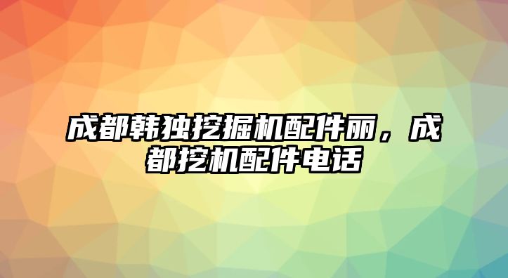 成都韓獨挖掘機配件麗，成都挖機配件電話