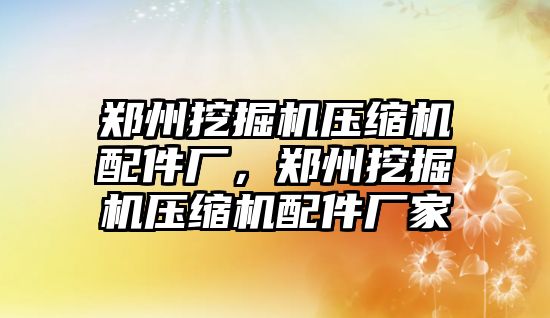 鄭州挖掘機壓縮機配件廠，鄭州挖掘機壓縮機配件廠家