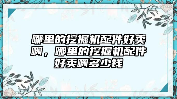 哪里的挖掘機配件好賣啊，哪里的挖掘機配件好賣啊多少錢