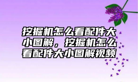 挖掘機怎么看配件大小圖解，挖掘機怎么看配件大小圖解視頻