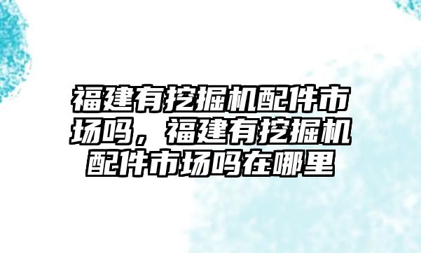 福建有挖掘機配件市場嗎，福建有挖掘機配件市場嗎在哪里