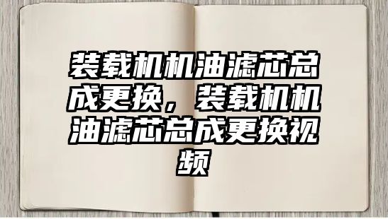 裝載機機油濾芯總成更換，裝載機機油濾芯總成更換視頻