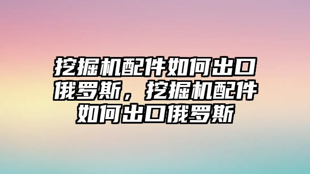 挖掘機配件如何出口俄羅斯，挖掘機配件如何出口俄羅斯