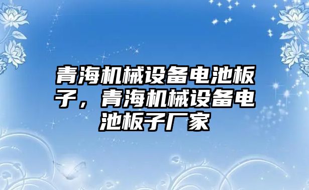 青海機械設備電池板子，青海機械設備電池板子廠家