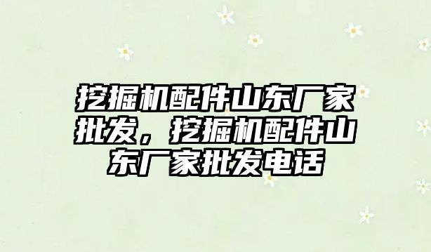 挖掘機配件山東廠家批發，挖掘機配件山東廠家批發電話