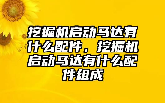 挖掘機啟動馬達有什么配件，挖掘機啟動馬達有什么配件組成