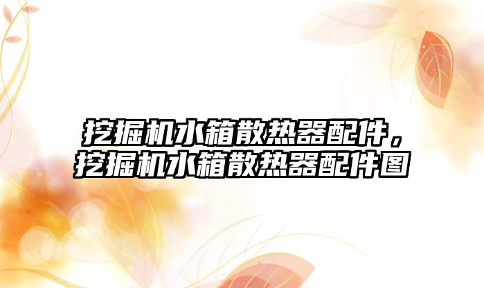 挖掘機水箱散熱器配件，挖掘機水箱散熱器配件圖