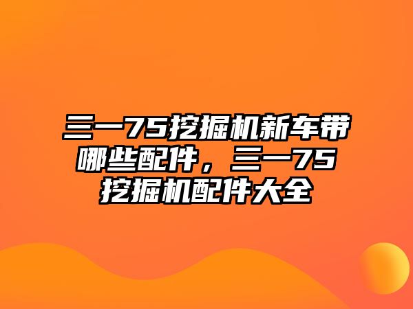 三一75挖掘機新車帶哪些配件，三一75挖掘機配件大全