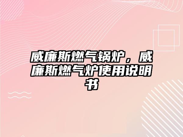 威廉斯燃?xì)忮仩t，威廉斯燃?xì)鉅t使用說明書