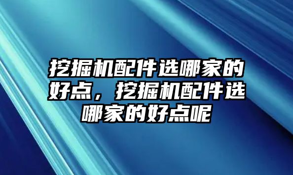 挖掘機(jī)配件選哪家的好點(diǎn)，挖掘機(jī)配件選哪家的好點(diǎn)呢