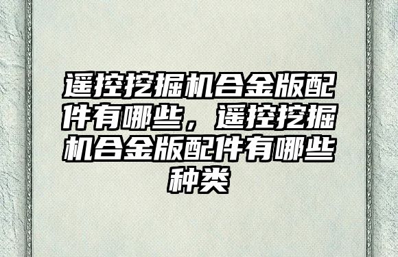 遙控挖掘機合金版配件有哪些，遙控挖掘機合金版配件有哪些種類