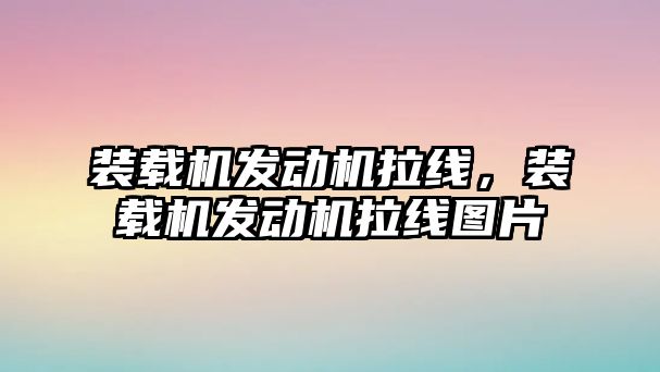 裝載機發動機拉線，裝載機發動機拉線圖片