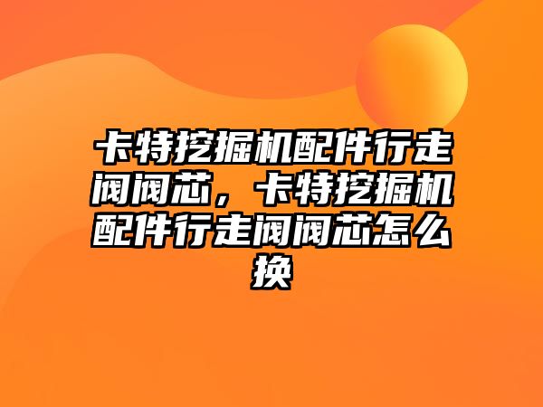 卡特挖掘機配件行走閥閥芯，卡特挖掘機配件行走閥閥芯怎么換