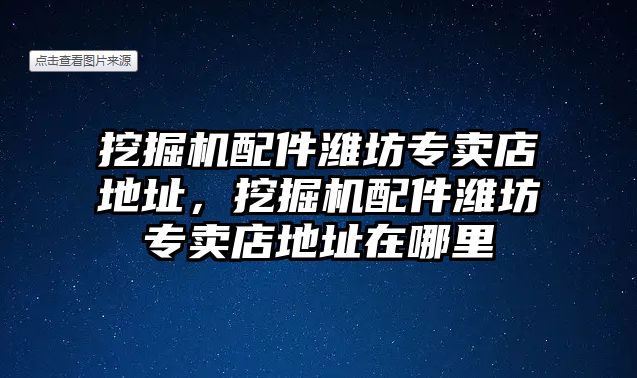 挖掘機(jī)配件濰坊專賣店地址，挖掘機(jī)配件濰坊專賣店地址在哪里