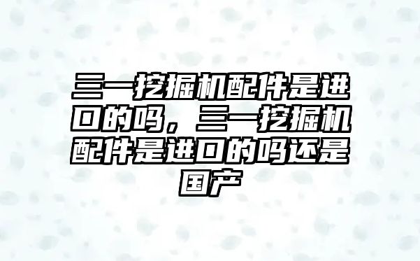 三一挖掘機配件是進(jìn)口的嗎，三一挖掘機配件是進(jìn)口的嗎還是國產(chǎn)