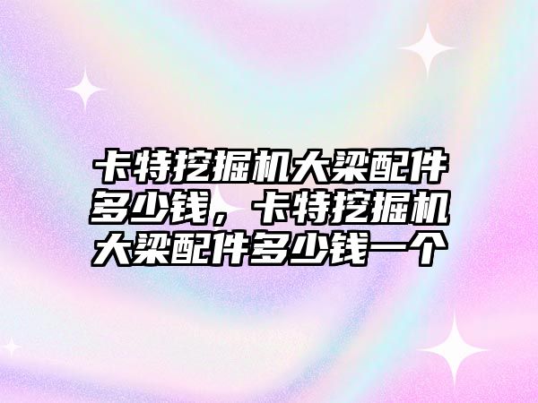 卡特挖掘機大梁配件多少錢，卡特挖掘機大梁配件多少錢一個