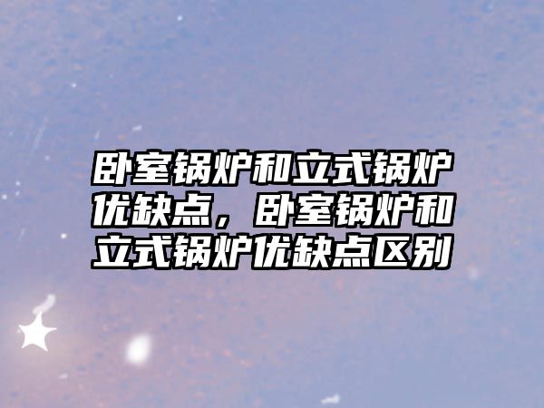 臥室鍋爐和立式鍋爐優缺點，臥室鍋爐和立式鍋爐優缺點區別