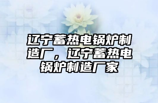 遼寧蓄熱電鍋爐制造廠，遼寧蓄熱電鍋爐制造廠家