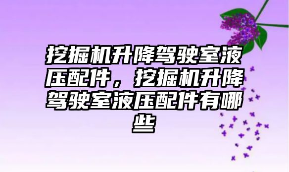 挖掘機升降駕駛室液壓配件，挖掘機升降駕駛室液壓配件有哪些