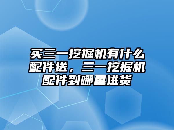 買(mǎi)三一挖掘機(jī)有什么配件送，三一挖掘機(jī)配件到哪里進(jìn)貨