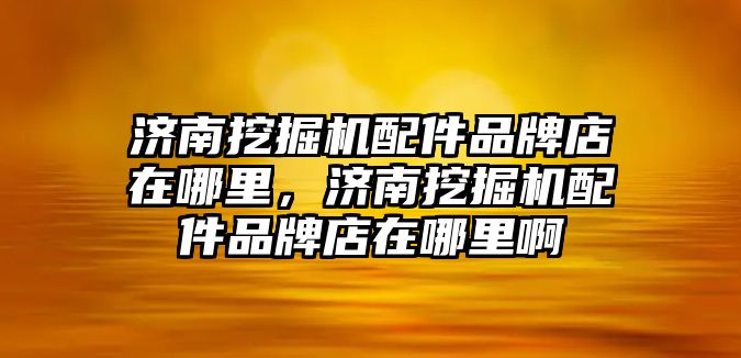 濟南挖掘機配件品牌店在哪里，濟南挖掘機配件品牌店在哪里啊