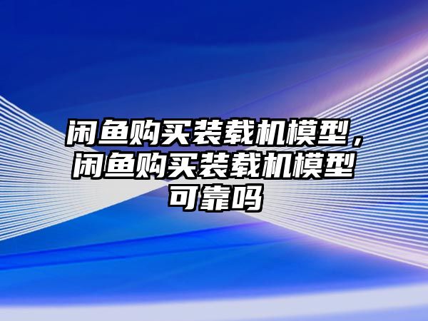 閑魚購買裝載機模型，閑魚購買裝載機模型可靠嗎