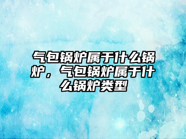 氣包鍋爐屬于什么鍋爐，氣包鍋爐屬于什么鍋爐類型