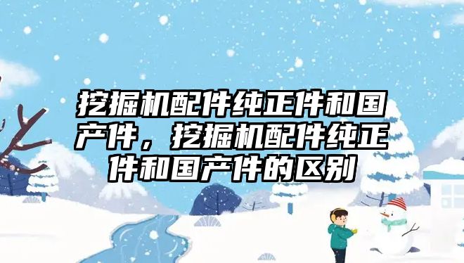 挖掘機配件純正件和國產件，挖掘機配件純正件和國產件的區別