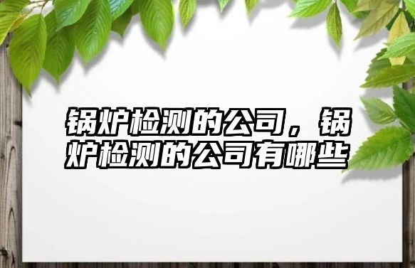 鍋爐檢測的公司，鍋爐檢測的公司有哪些