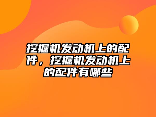 挖掘機發動機上的配件，挖掘機發動機上的配件有哪些