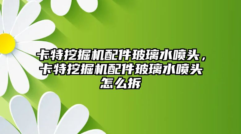 卡特挖掘機配件玻璃水噴頭，卡特挖掘機配件玻璃水噴頭怎么拆