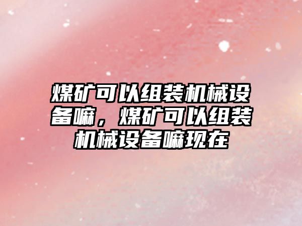 煤礦可以組裝機械設備嘛，煤礦可以組裝機械設備嘛現在